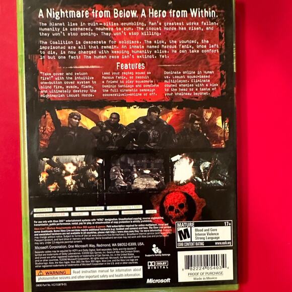 Xbox 360 Gears of War Video Game - Picture 2 of 3